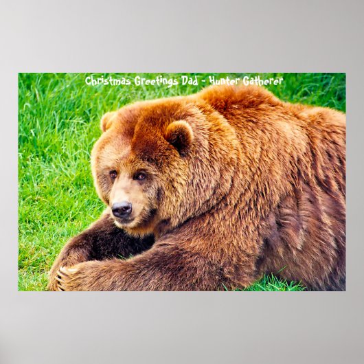 Poster Noël salutations Papa Hunter Gatherer (Devant)