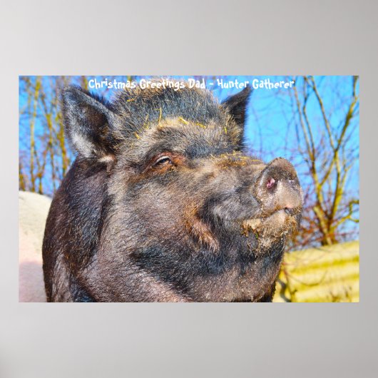 Poster Noël salutations Papa Hunter Gatherer (Devant)