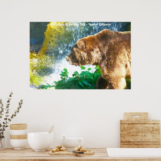 Poster Noël salutations Papa Hunter Gatherer (Cuisine)