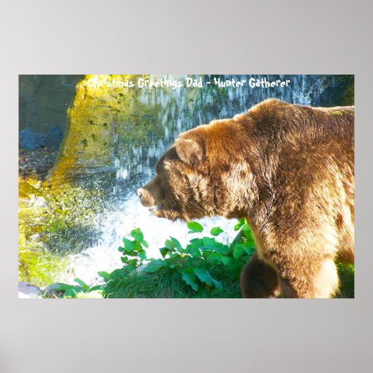 Poster Noël salutations Papa Hunter Gatherer (Devant)