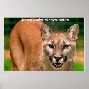 Poster Noël salutations Papa Hunter Gatherer