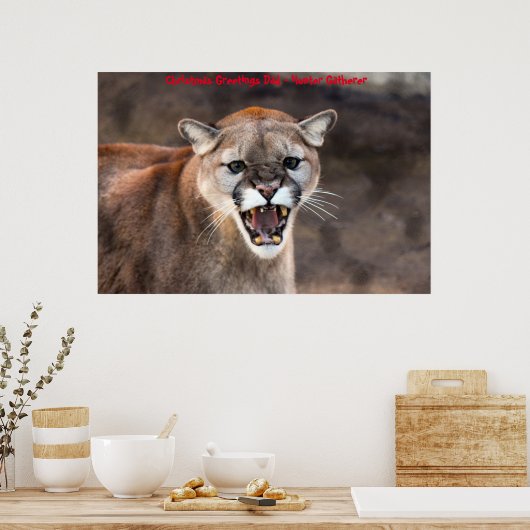 Poster Noël salutations Papa Hunter Gatherer (Cuisine)