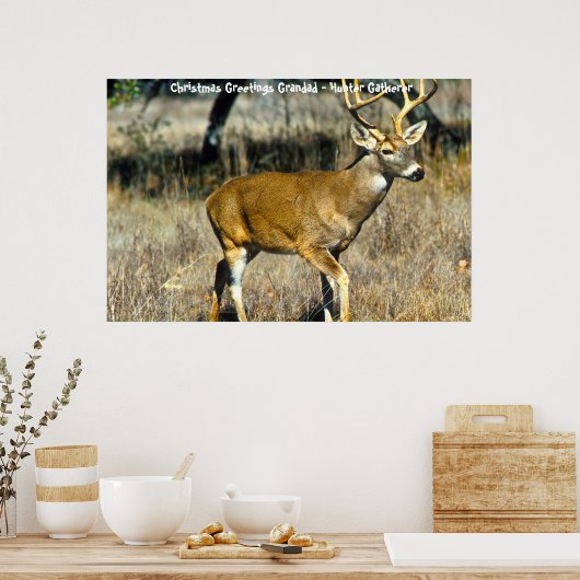 Poster Noël salutations Papa Hunter Gatherer (Cuisine)