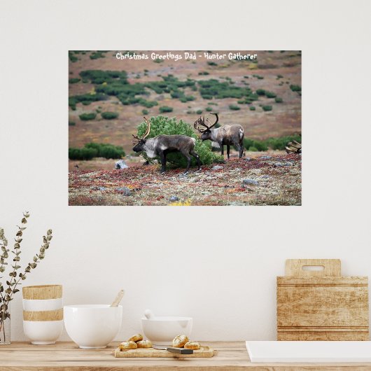 Poster Noël salutations Papa Hunter Gatherer (Cuisine)