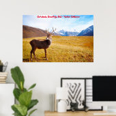 Poster Noël salutations Papa Hunter Gatherer (Bureau à domicile)