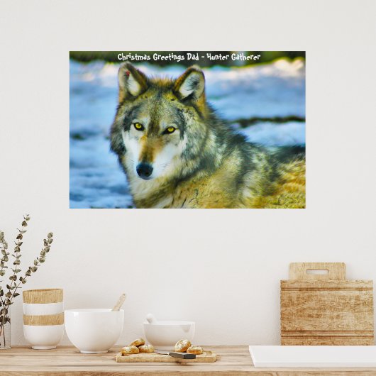 Poster Noël salutations Papa Hunter Gatherer (Cuisine)