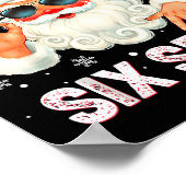 Poster Noël Santa dit 6 7 Six Sept Gen Z Alpha Mem (Coin)