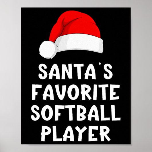 Poster Noël Santa préféré Softll Player drôle Xma (Devant)