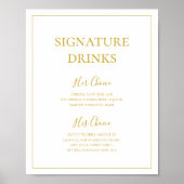 Poster Noël simple et élégant | Signature Boissons (Devant)