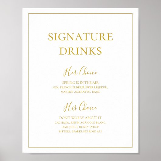 Poster Noël simple et élégant | Signature Boissons (Devant)