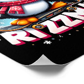 Poster Noël Skibidi Rizzmas Noël Cool Penguin Holida (Coin)