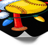 Poster Noël Softball Xmas Père Noël Srts Casquette Mens f (Coin)
