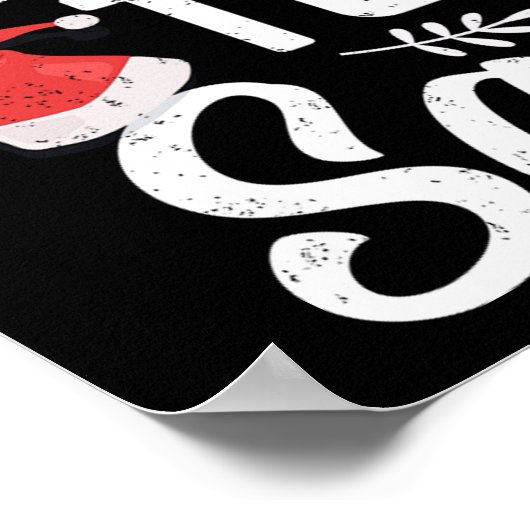 Poster Noël Sois Bon Ou Je Vais Envoyer Un SMS Père Noël  (Coin)