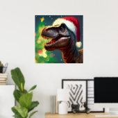 Poster Noël T-Rex 2 (Bureau à domicile)