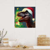 Poster Noël T-Rex 2 (Cuisine)