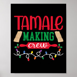 Poster Noël Tamale Making Crew Mexicaine Food Family M