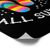 Poster noël tout été père Noël plage tongs flip flop été (Coin)