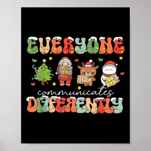 Poster Noël Tout le monde communique un discours différen
