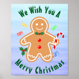 Poster Noël Traitements Pain d'épices Sucre de canne homm