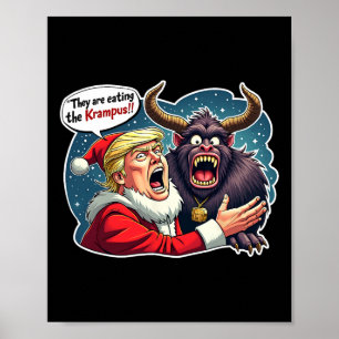 Poster Noël Trump Père Noël Ils Mangent Le Kr