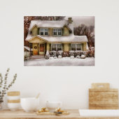 Poster Noël - Un matin d'hiver froid (Cuisine)