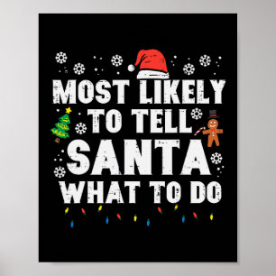 Poster Noël Va Probablement Dire À Père Noël Que Faire Fa
