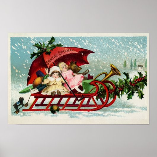 Poster Noël vintage (Devant)