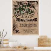 Poster Noël vintage (Cuisine)