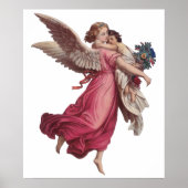 Poster Noël vintage, ange gardien victorien (Devant)