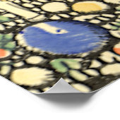 Poster Noël vintage, arbre aux bougies et étoile (Coin)