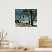 Poster Noël vintage, Central Park en hiver Glackens (Cuisine)