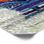 Poster Noël Vintage, Cheval du Père Noël (Coin)