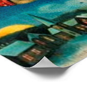 Poster Noël vintage du Père Noël Sleigh (Coin)