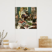 Poster Noël Vintage, Enveloppement Familial Présents (Cuisine)