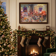 Noël vintage, le Père Noël avec l'atelier des luti