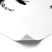 Poster Noël Vintage, Retro Jolly Santa Claus, Noir (Coin)