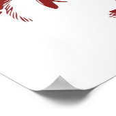 Poster Noël Vintage, Retro Jolly Santa Claus, Rouge (Coin)