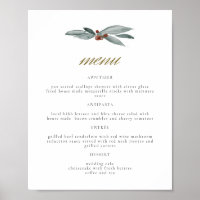 NOEL Winter Berry Christmas Holiday Menu Mariage