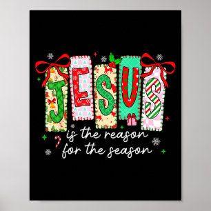 Poster Noël Xmas Jésus Est La Raison De La Saison