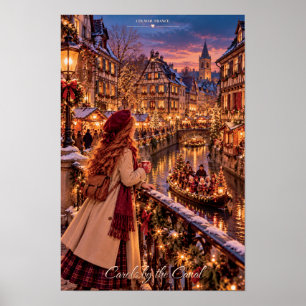 Poster Noëls au Canal de Colmar France Noël