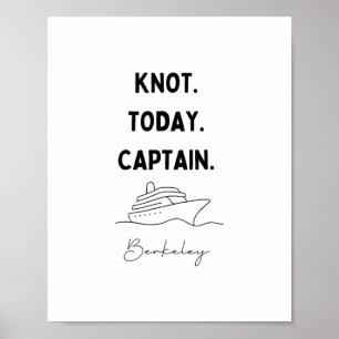 Poster Nœud Aujourd'hui Capitaine Croisière Tenue Berkele
