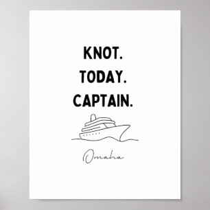 Poster Nœud Aujourd'hui Tenue Capitaine Croisière Omaha N