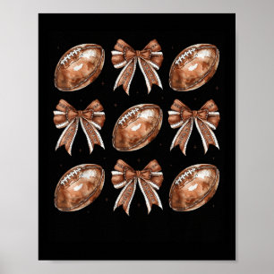 Poster Nœud Coquette d'Automne Match de Football Américai