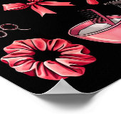 Poster Nœud Coquette Saint-Valentin Coiffeur Coiffeuse Co (Coin)