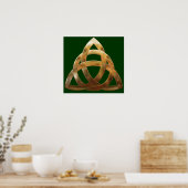 Poster noeud de trinité d'or celtique (Cuisine)