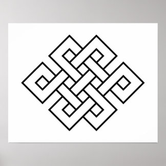 Poster Noeud Mystique - B&W 1