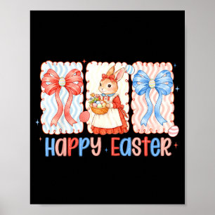 Poster Nœud papillon de lapin de Pâques heureux pour enfa