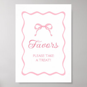 Poster Noeud papillon rose