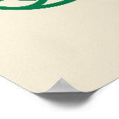 Poster Nœud Trèfle Claddagh (Coin)