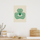 Poster Nœud Trèfle Claddagh (Cuisine)